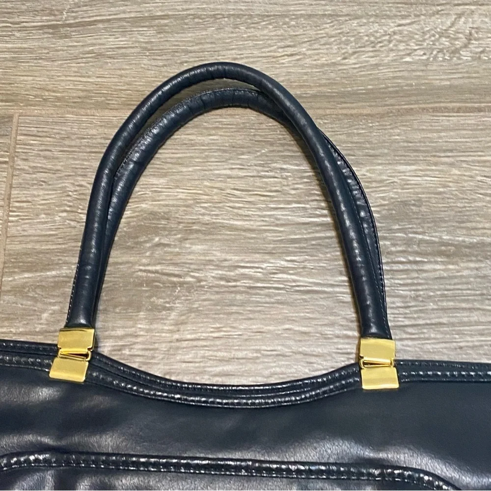 Vintage Dark Blue Briefcase
